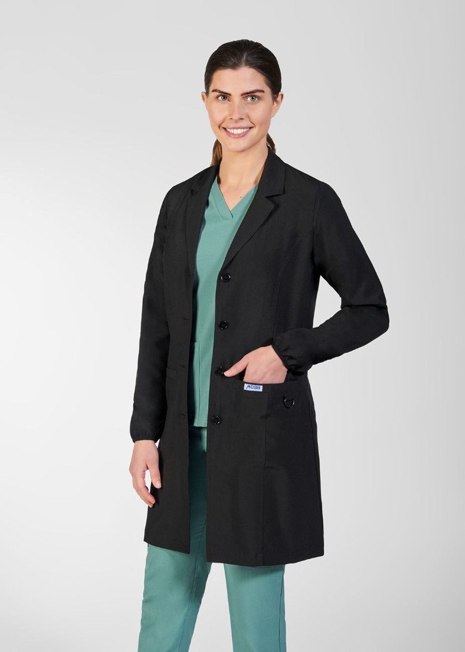 Mentality Ladies Fitted Lab Coat Black