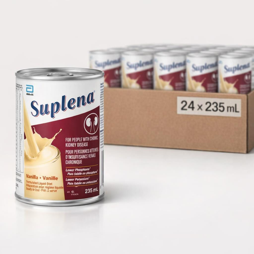 Suplena® Vanilla — 235 mL ready-to-feed can (Abbott Nutrition, Canada) — Complete-kit / pack & case context