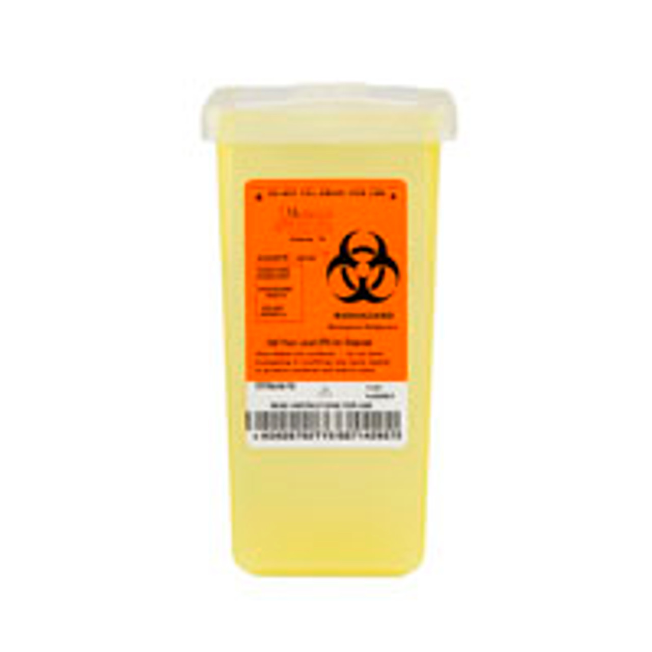 EA/1 STACKABLE SHARPS CONTAINERS SMALL, YELLOW, HORIZONTAL DROP LID,  1QT, 3.5INW X 7INH X 3.5IND