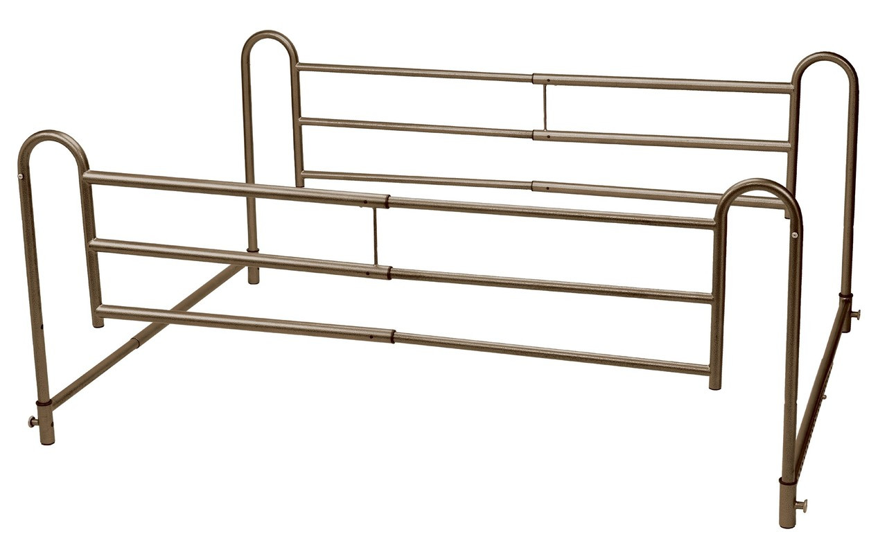Drive Medical 16500BV Home Bed Style Adjustable Length Bed Rails, 1 Pair (16500BV)
