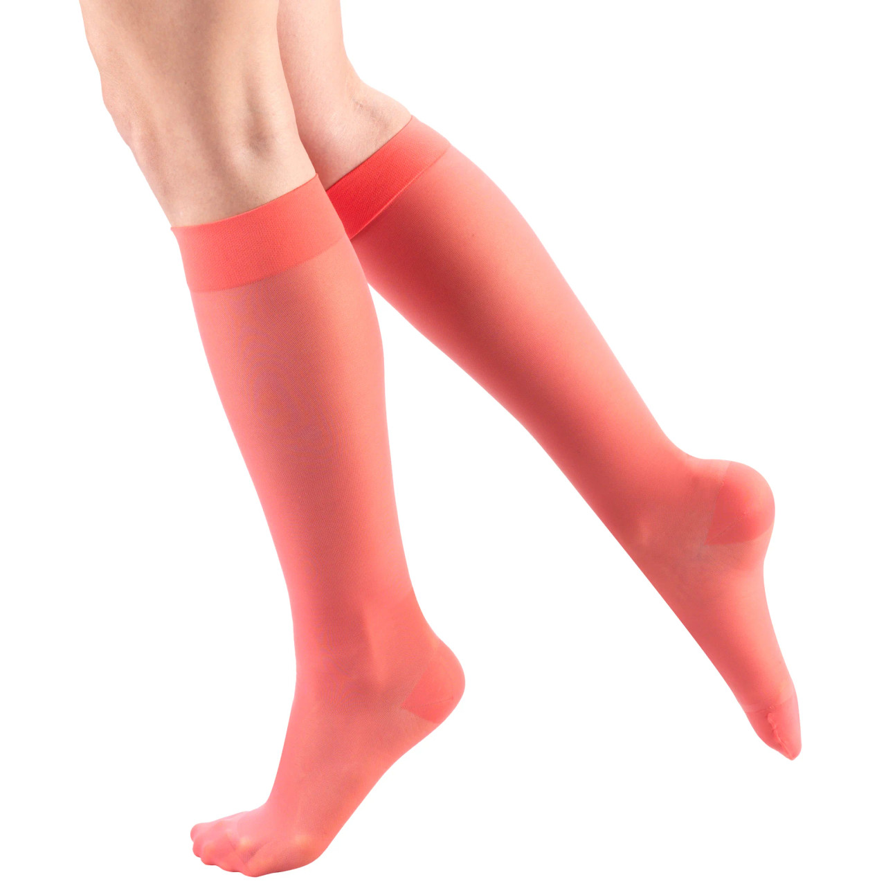 1773PK - PR/1 TRUFORM LADIE'S SHEER LITES SUPPORT KNEE HIGH CLOSE TOE 15-20MMHG PINK - Sizes: S-3L