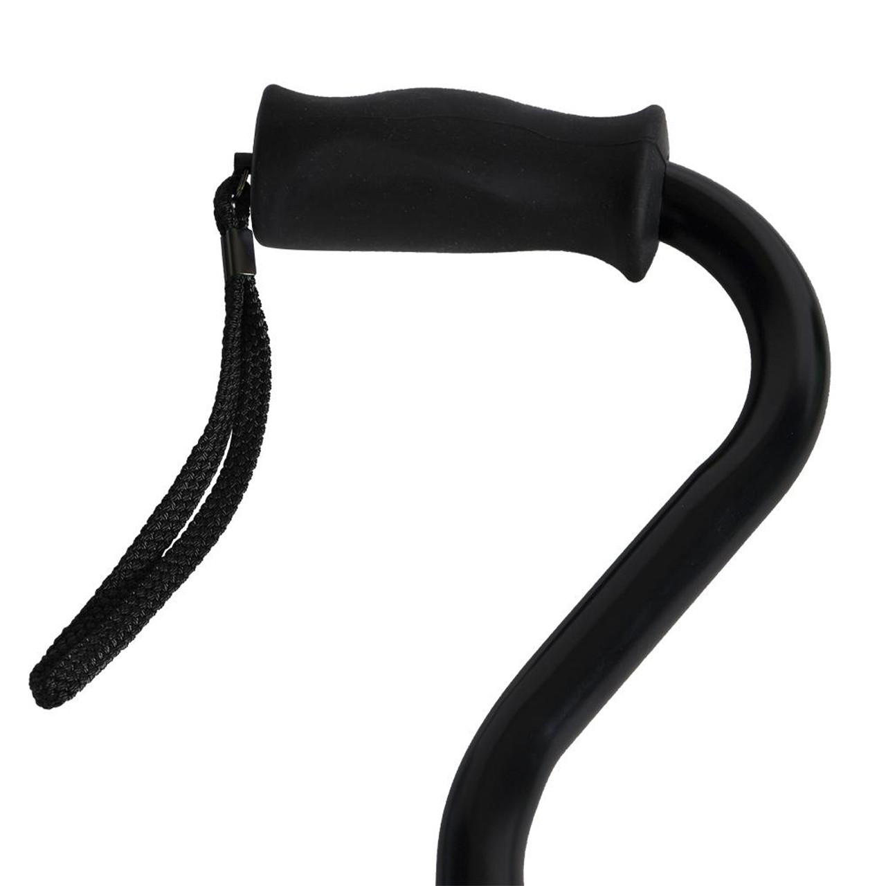 EA/1 ADJUSTABLE CANE, OFFSET HANDLE, METALLIC BLACK