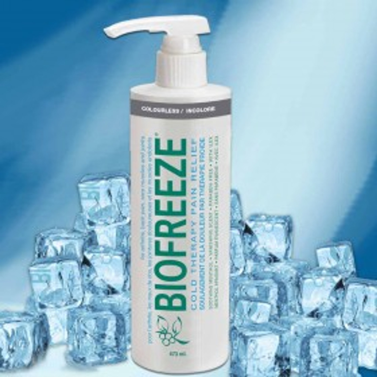 1/EA BIOFREEZE CRYOTHERAPY PAIN RELIEVING GEL PUMP BOTTLE 16OZ DYE AND PARABEN FREE