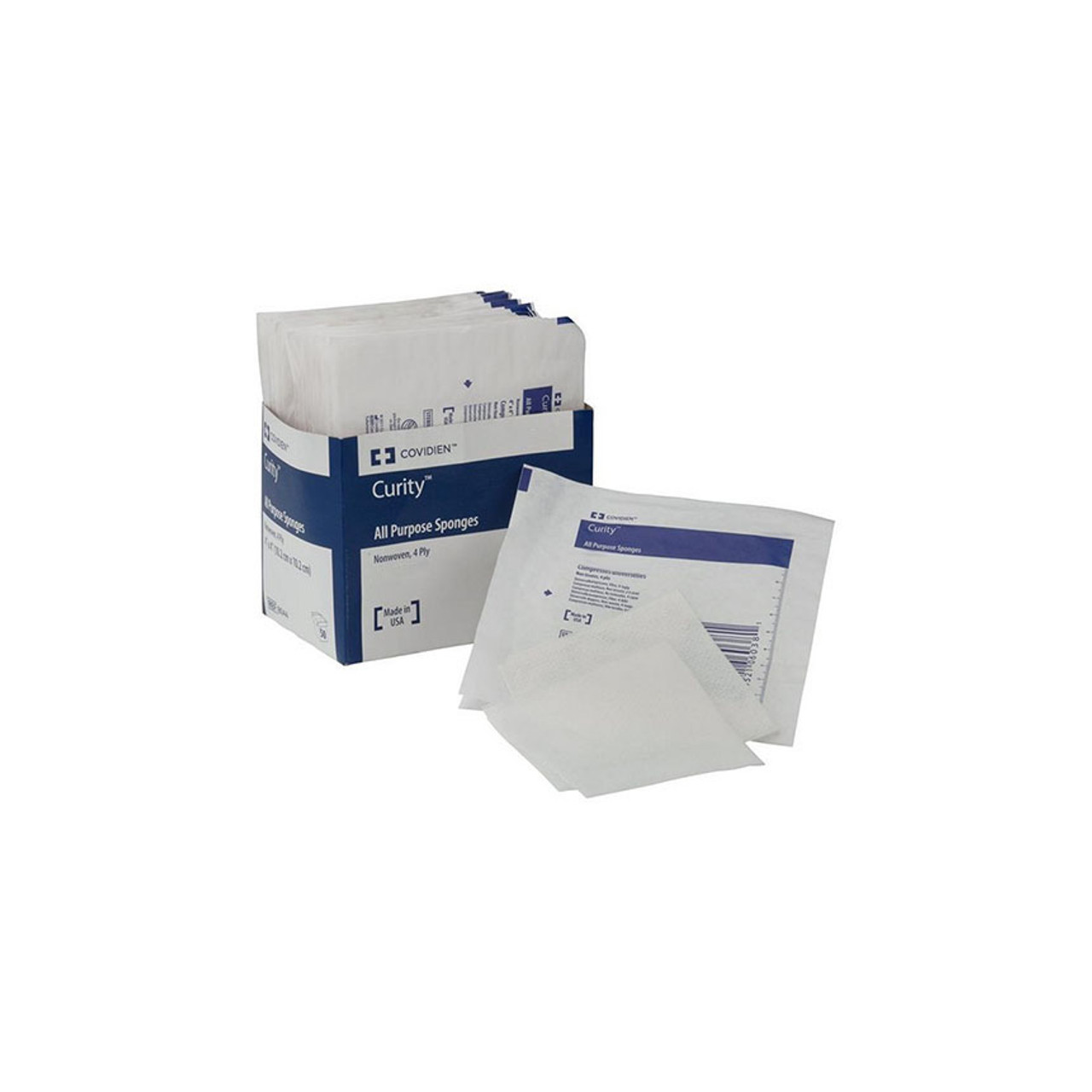 BX/50 VERSALON NONWOVEN ALL-PURPOSE SPONGES, 4IN X 4IN, 4 PLY