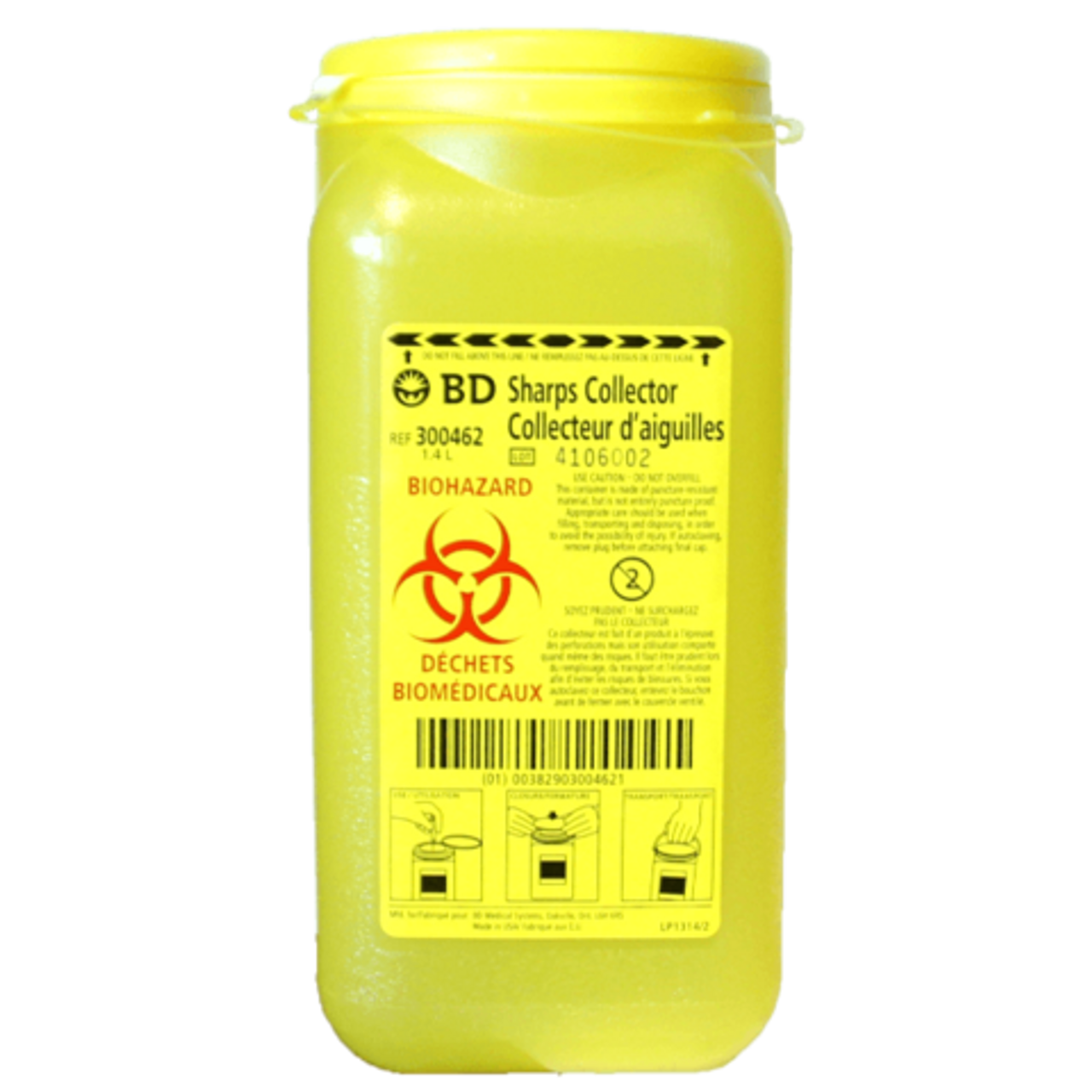 Buy Online Collector Sharps Tray 1 4 Ltr Ylw Open Cap W Plug Cs
