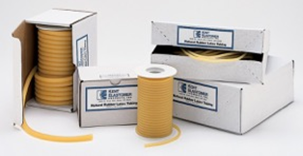 RL/1 50' LATEX TUBING 1/4" I.D. x 3/8" O.D. x 1/16" WALL THICKNESS AMBER