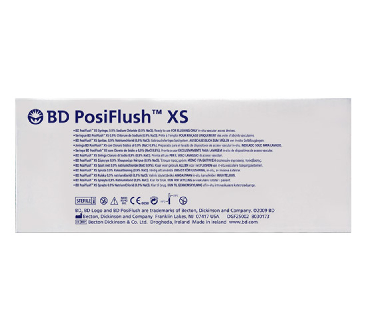 BD 306570 Syringe FLUSH IV POSIFLUSH XS PW 3ml SALINE BX/30