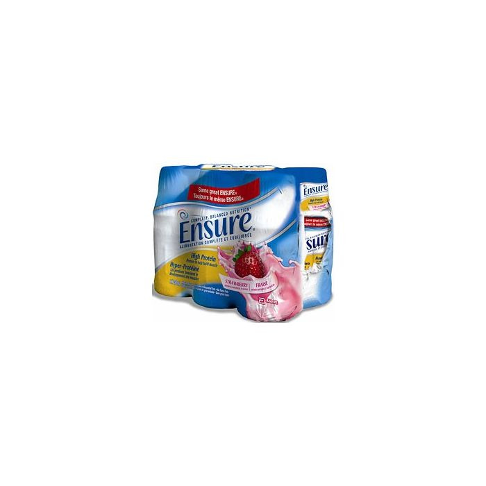 ROS 761-59422848 - CS/4PK (6/PK) ENSURE HI PRTN STRAWBERRY 235ML BOTTLE (NON-RETURNABLE)