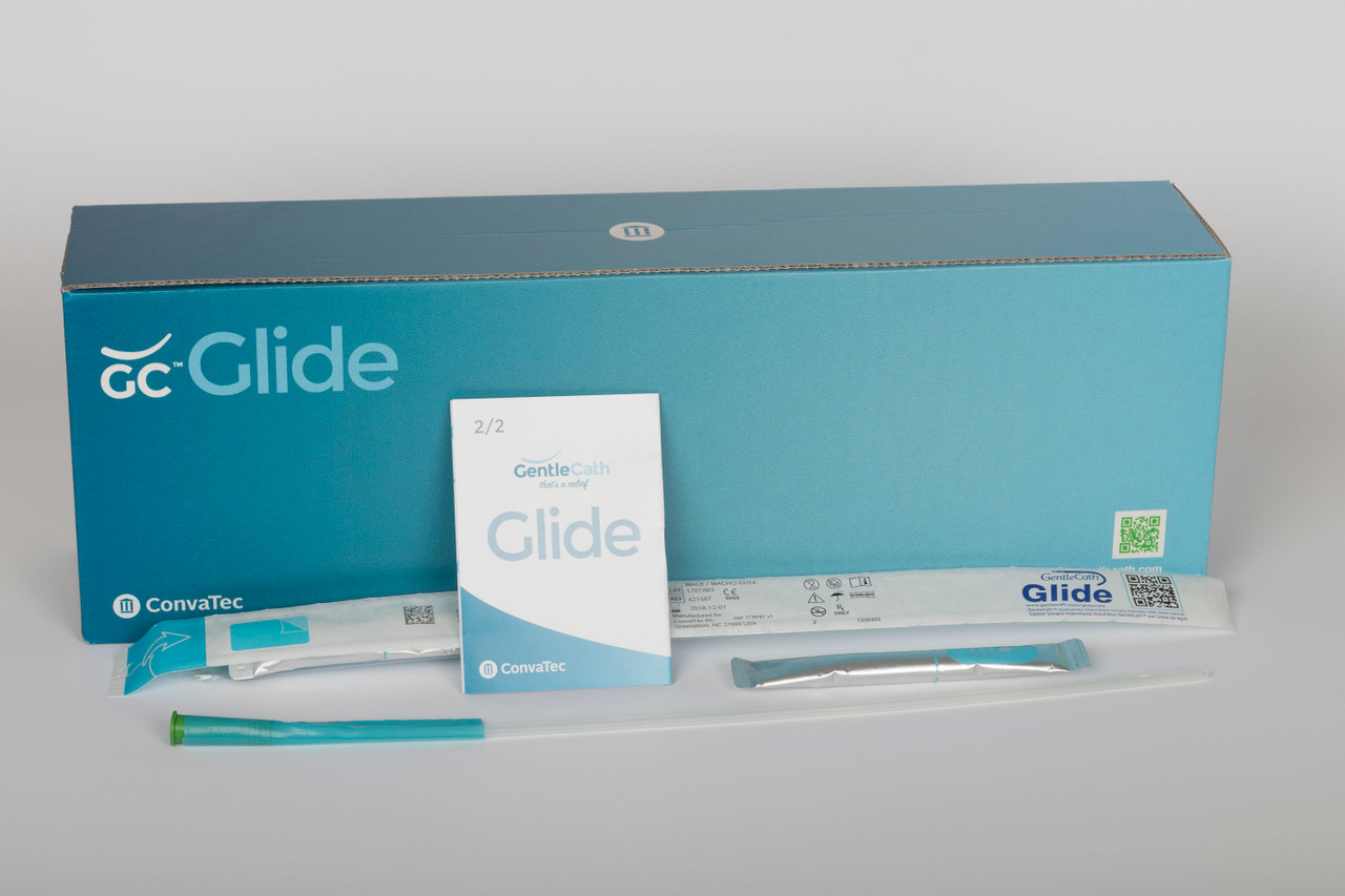 BX/30  GENTLECATH GLIDE HYDROPHILIC INTERMITTENT CATHETER, MALE, 14FR, 16IN, STRAIGHT