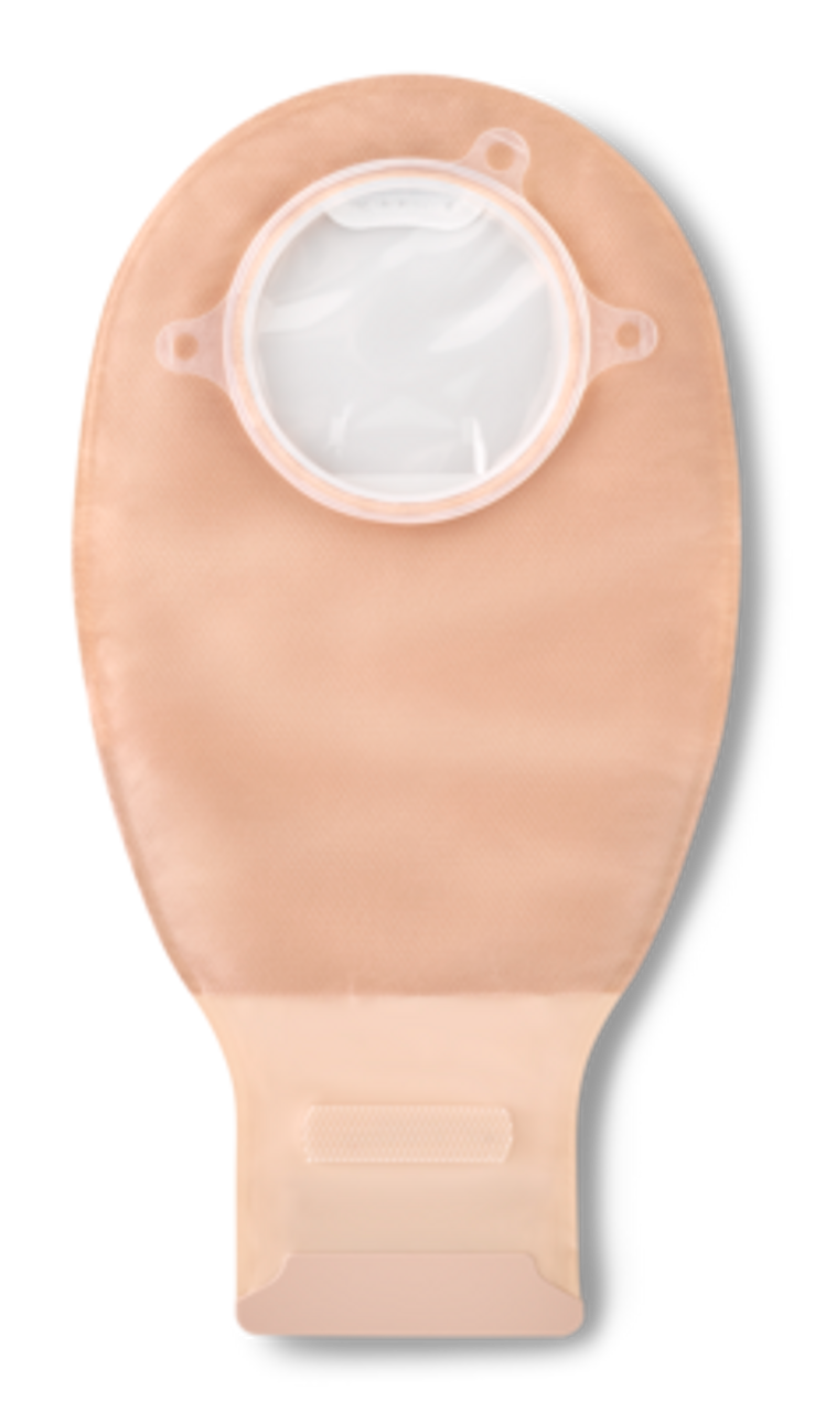 BX/10 NATURA PLUS DRAINABLE POUCH WITH INVISICLOSE TAIL CLOSURE SYSTEM AND WINDOW, NO FILTER, OPAQUE WITH TWO SIDED COMFORT PANEL, 45MM (1 3/4")