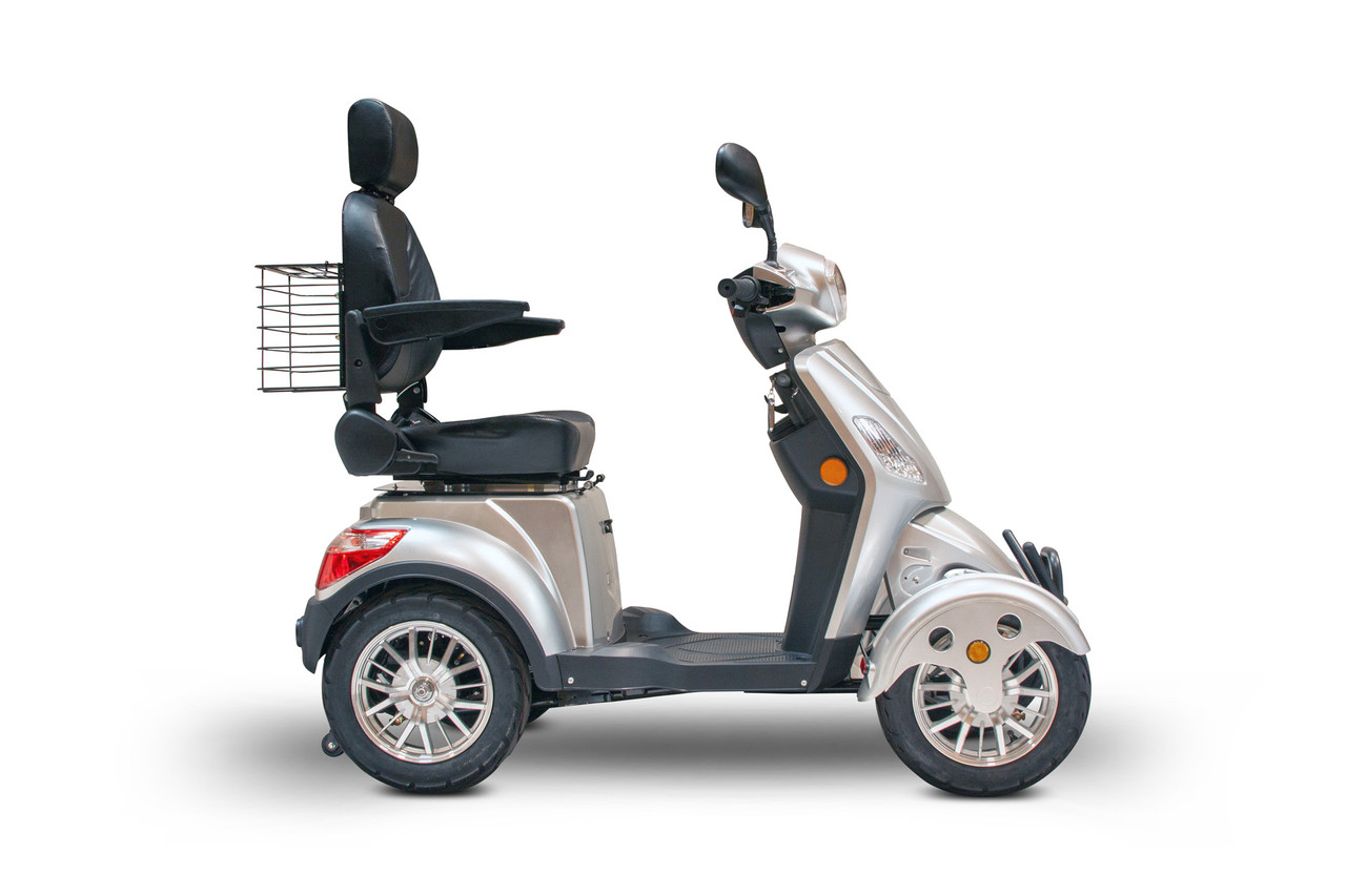 eWheels 4 Wheelscooter -500lbs Wt. LED console and lights 13mph Electromagneticbrakes - Silver - FREE SHIPPING