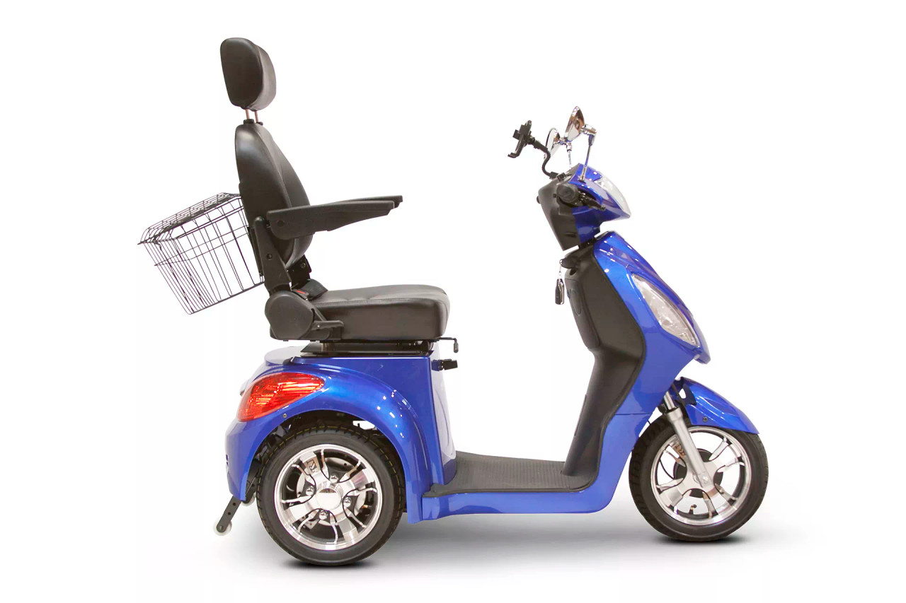 eWheels 3 Wheel 350lbs. Wt. Capacity Scooter High Speed of 15mph -Royal Blue - FREE SHIPPING