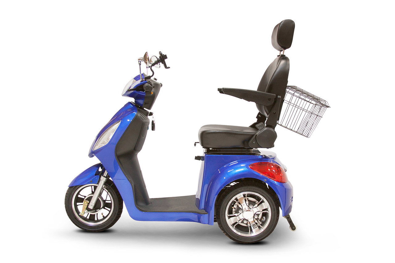 eWheels 3 Wheel 350lbs. Wt. Capacity Scooter High Speed of 15mph -Royal Blue - FREE SHIPPING