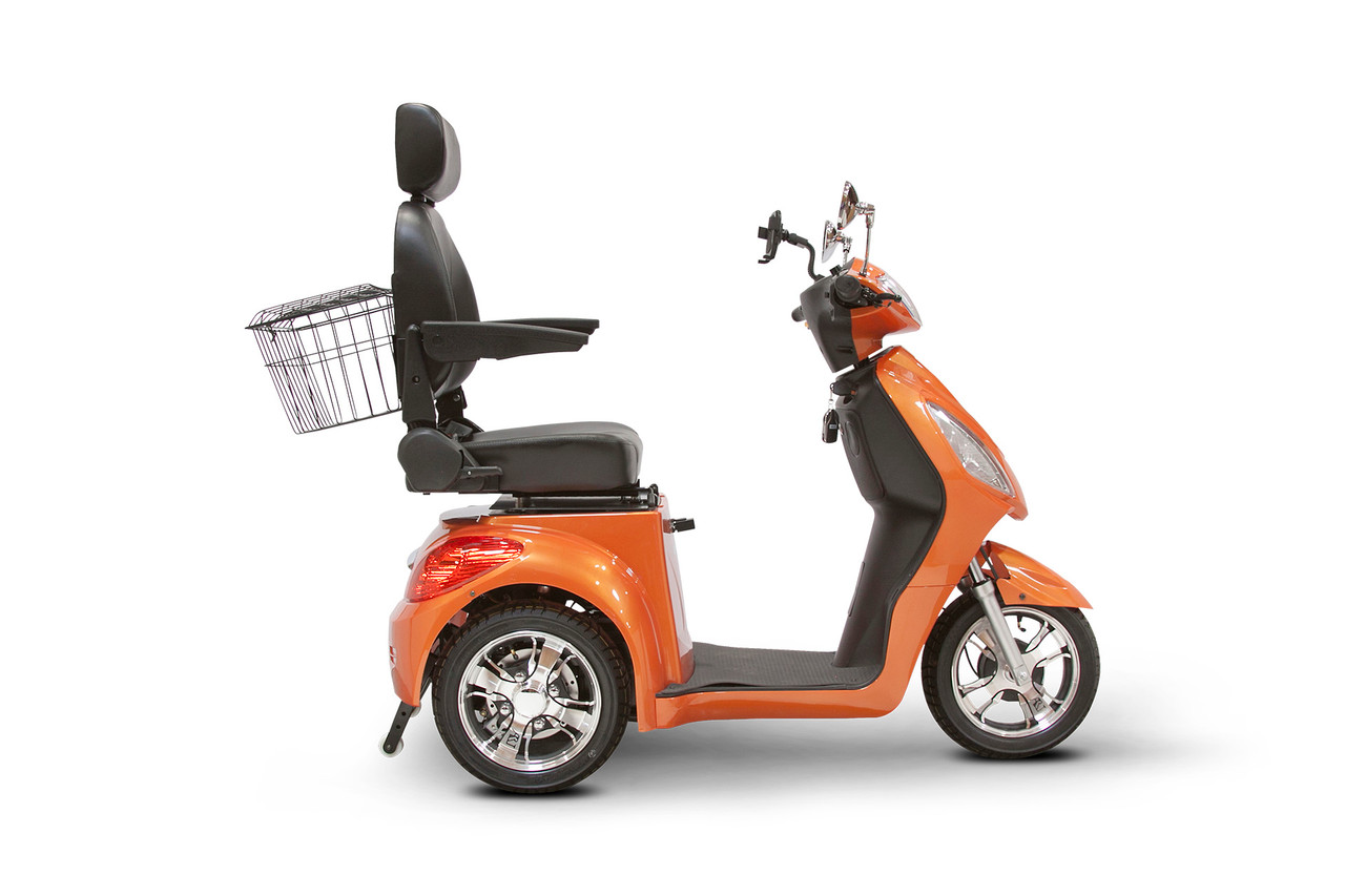 eWheels 3 Wheel 350lbs. Wt. Capacity Scooter High Speed of 15mph - Orange - FREE SHIPPING