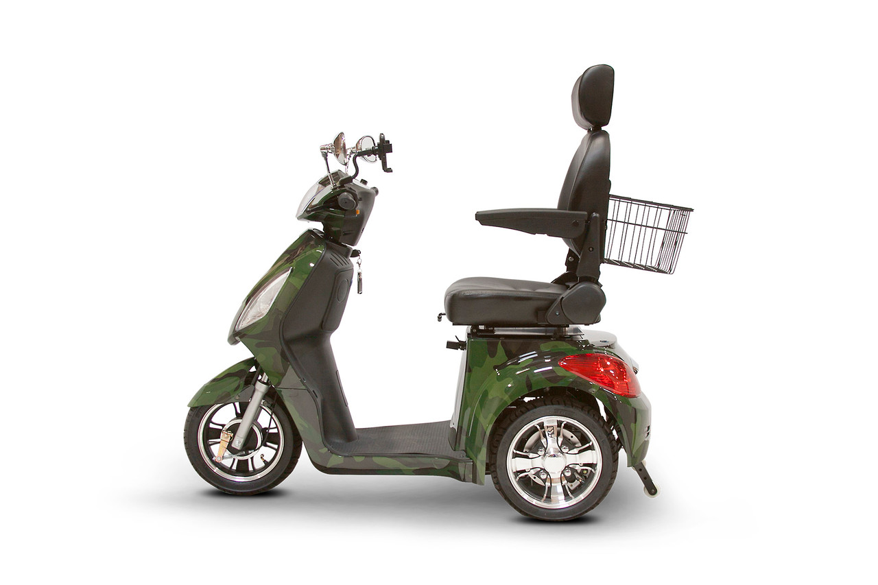 eWheels Wheel 350lbs. Wt. Capacity Scooter with Electromagnetic Brakes High Speed of 15mph-Green Camouflag - FREE SHIPPING