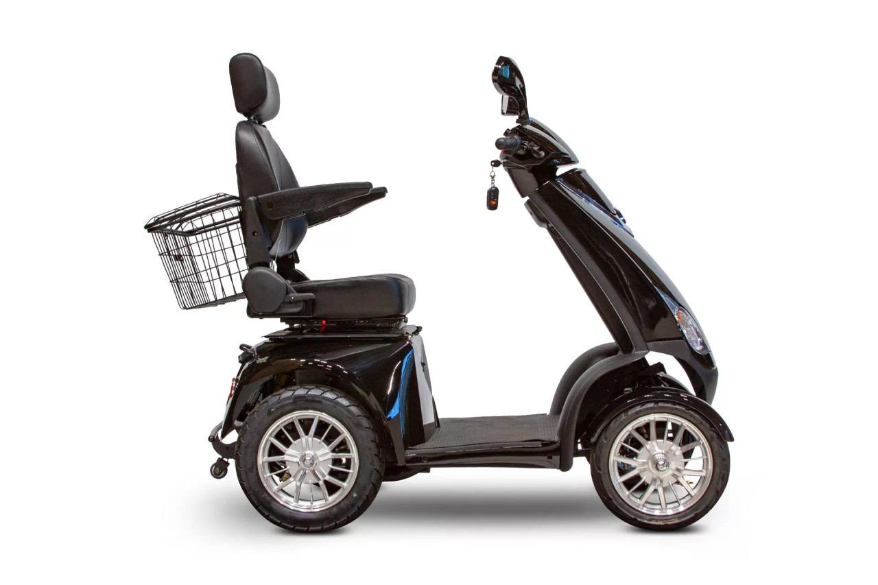 eWheels 4 Wheel Heavy Duty 500lbs. Wt. Capacity Scooter with Electromagnetic Brakes - Black - FREE SHIPPING