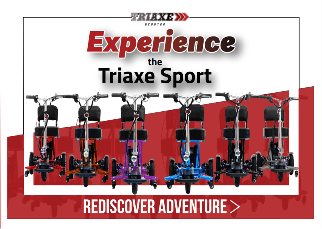 Silver TRIAXE Sport Foldable Scooter