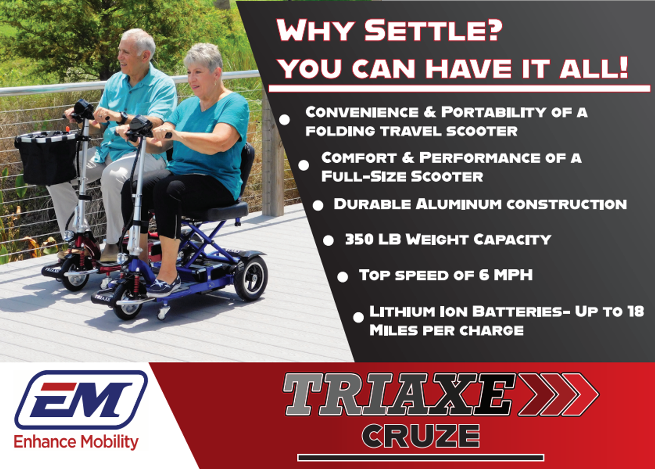 Reflex Blue TRIAXE Cruze Foldable Scooter