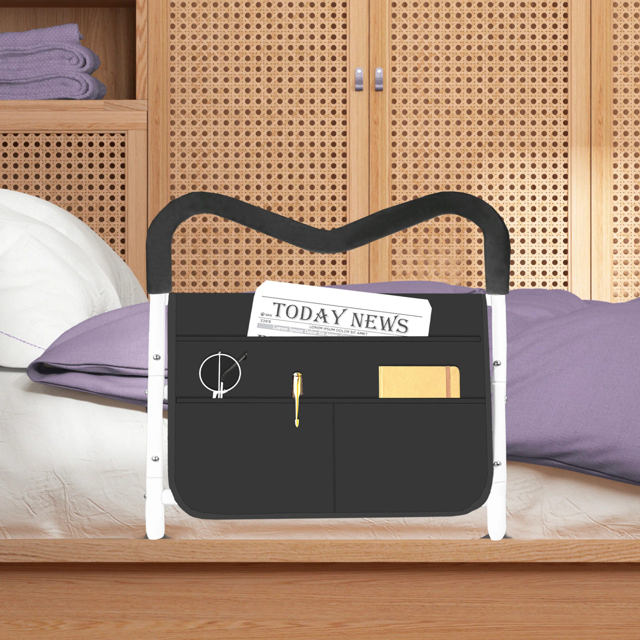 6085 - EA/1 PCP Bed Rail w/ Safety STraps/Storage Pocket