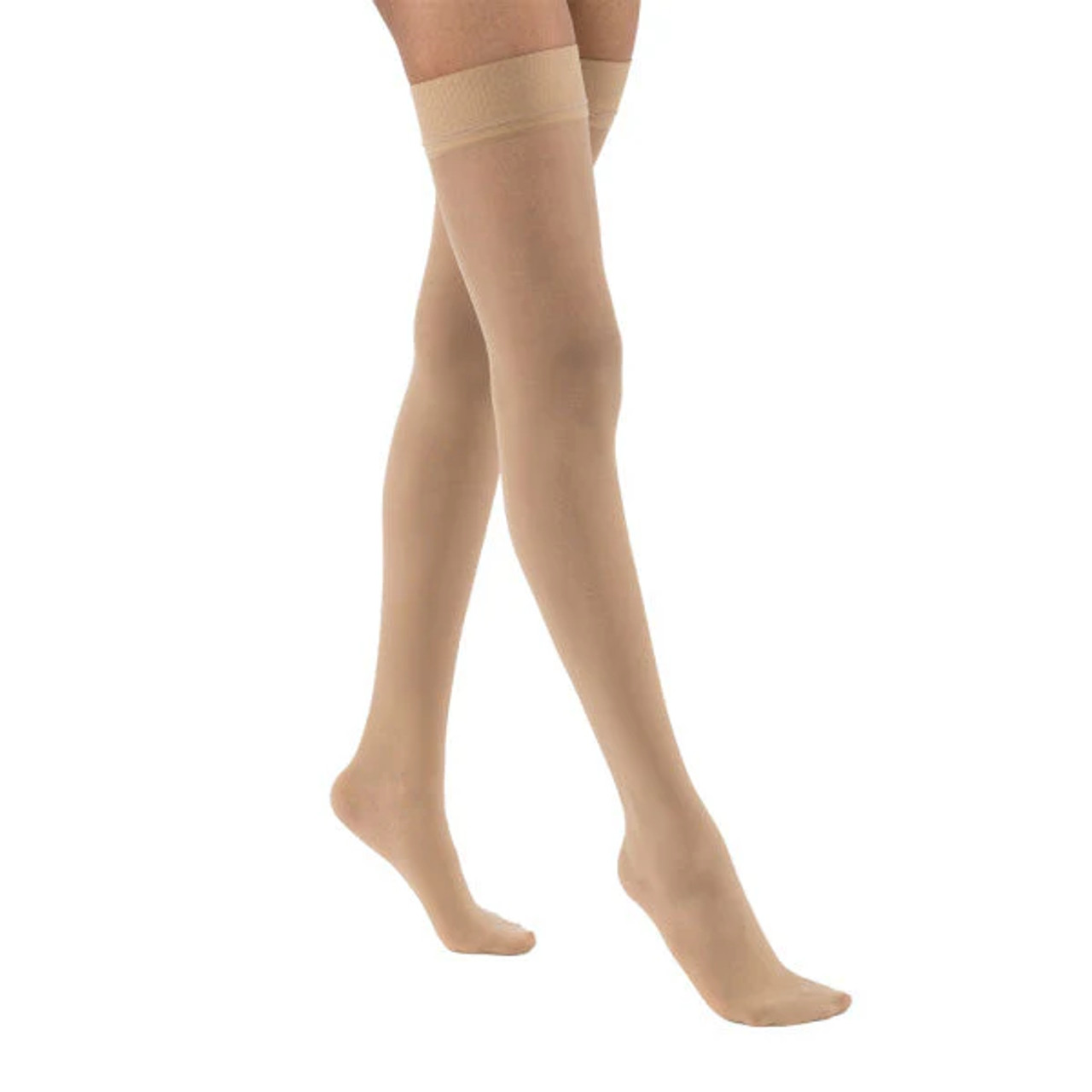 BSN - BSN 7768826 - PR/1 JOBST UltraSheer Thigh High Sensitive Band Stockings, Closed Toe, Petite Large, Natural, 30-40