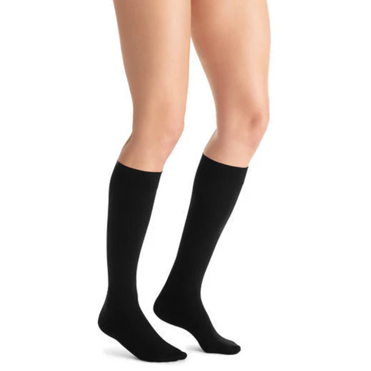 BSN - BSN 7769255 - PR/1 JOBST Opaque Knee High SoftFit Stockings, Closed Toe, Medium , Black, 30-40 mmHg