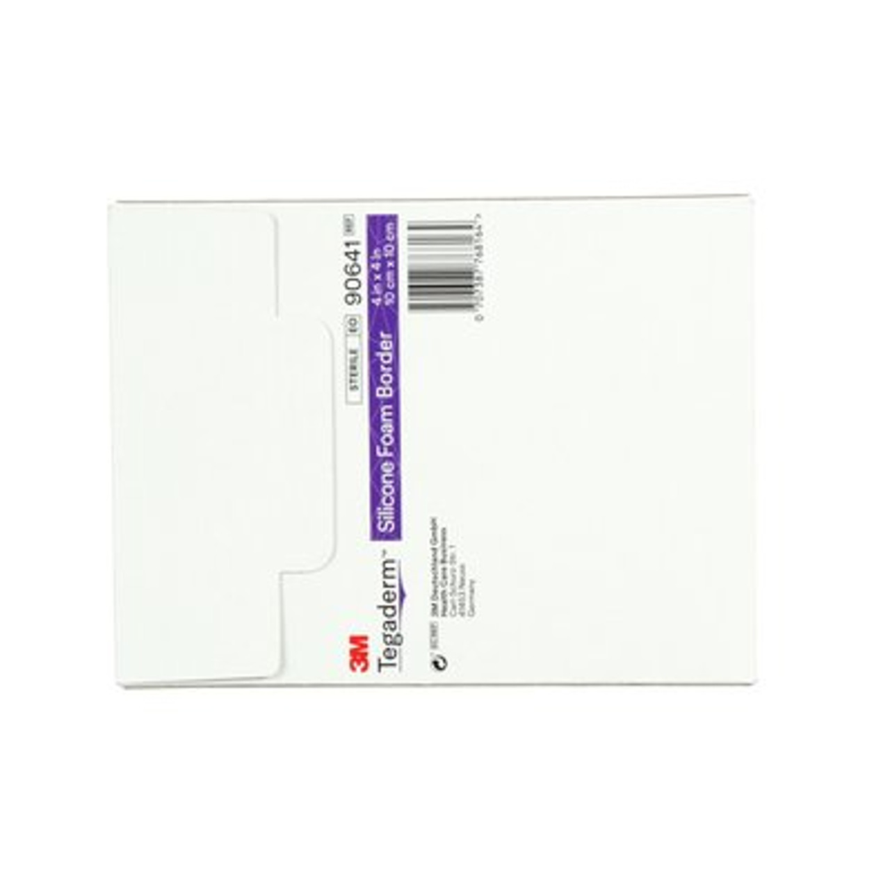 3M™ Tegaderm™ Silicone Foam Border Dressing, 90641, square, 4 in x 4 in (10 cm x 10 cm) BX/10