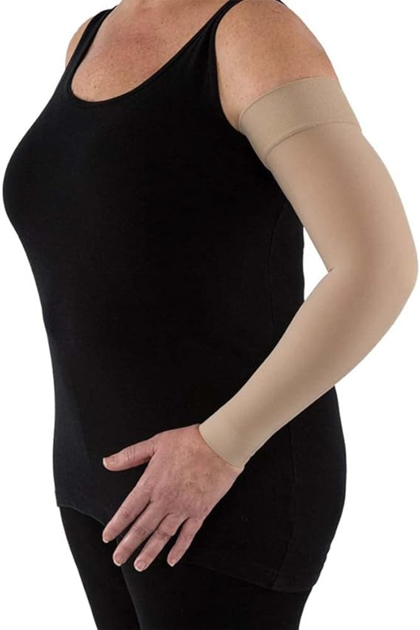 BSN - BSN 7861411 - EA/1 Jobst Bella Lite Armsleeve 20-30mmHg with Silicone Dot Band, Beige, Large Regular