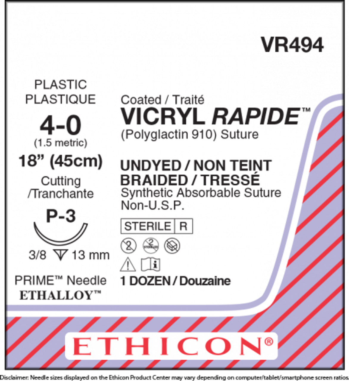 VR494 VICRYL RAPIDE™ (polyglactin 910) Suture