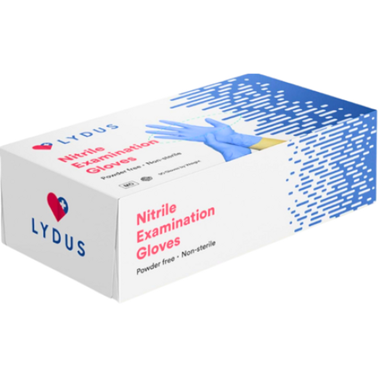 Lydus Blue Nitrile Exam Gloves – Textured Finger, 4 Mil, Latex-Free – Pack of 100