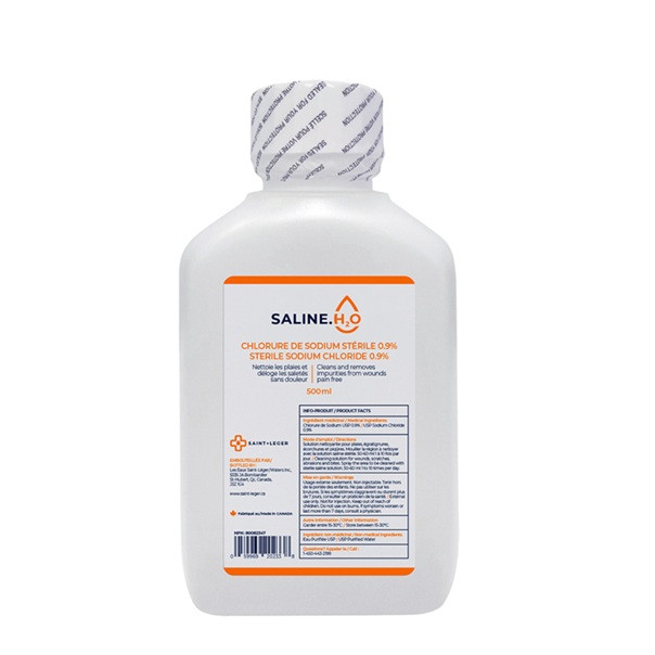 CASE - USP Sterile Sodium Chloride Saline 0.9%, 500ML CS/12
