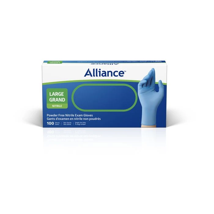 CASE - 211-6207 Alliance™ Powder-Free Nitrile Exam Glove, Blue; Large CASE/1000 EACH