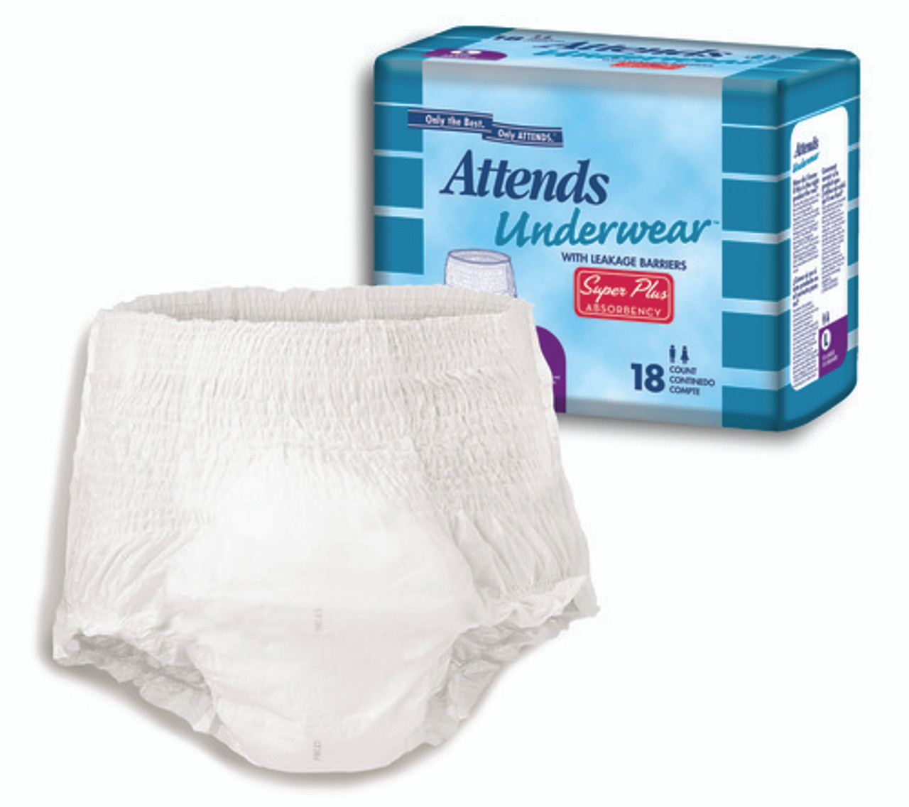 Attends Absorbent Pull-Up Underwear, X-Large (58-68 in.) - 56 / Case