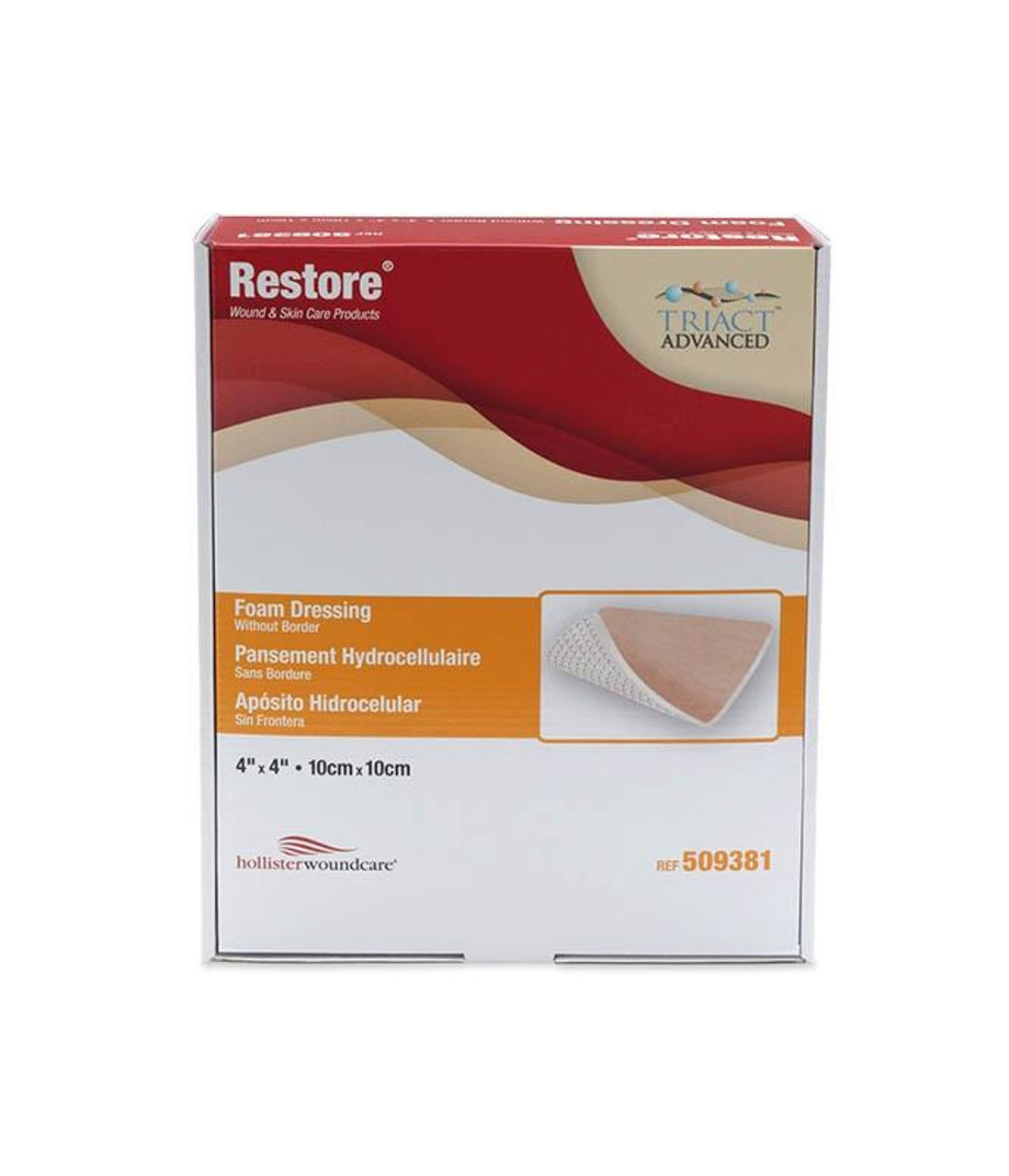 RESTORE FOAM NON-BORDER,TRIACT ADVANCED,6"X6" (HOL-509382) (Hollister 509382