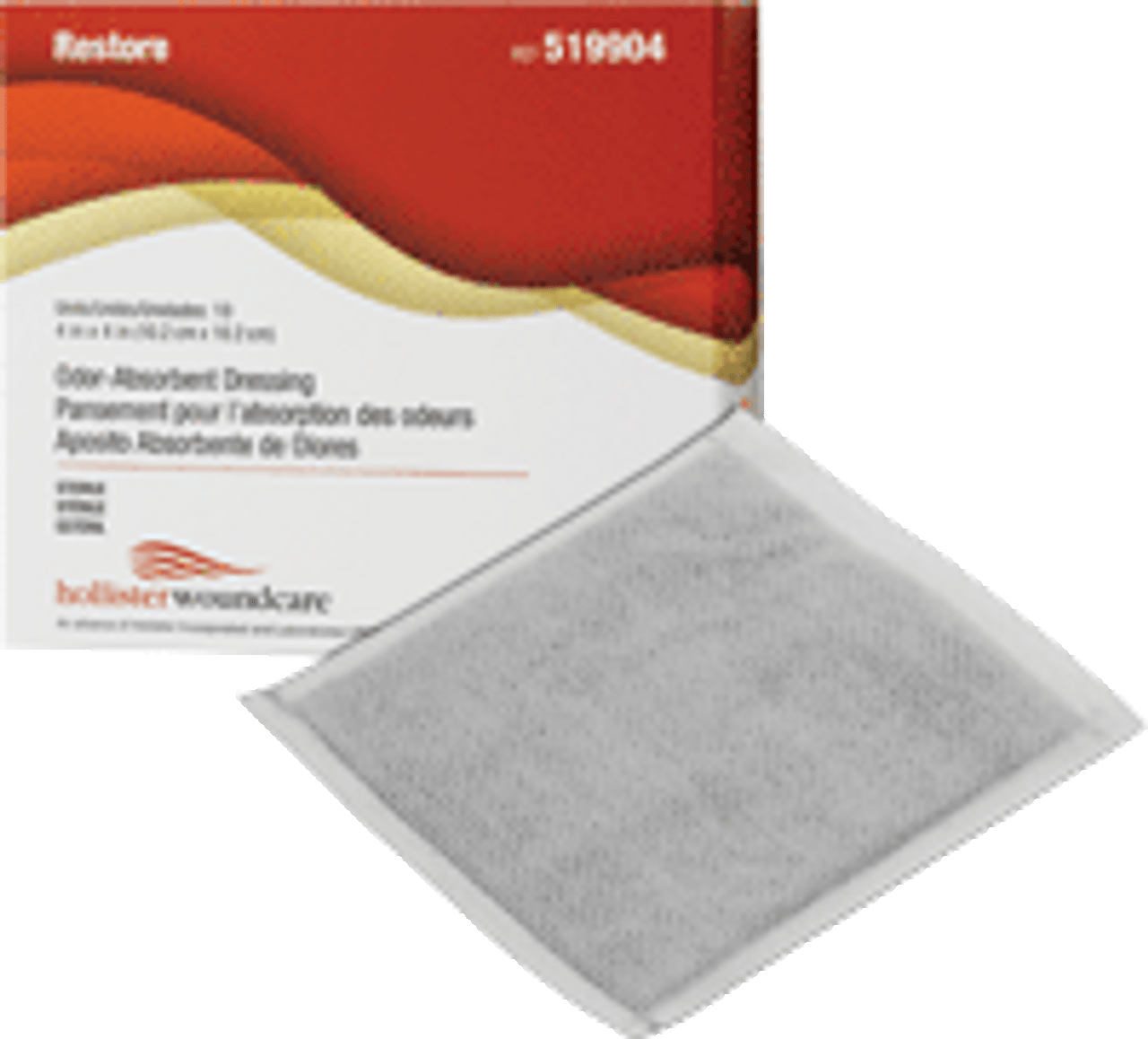 RESTORE 4"x4" ODOR ABSORBENT Dressing BX/10 (HOL-519904)