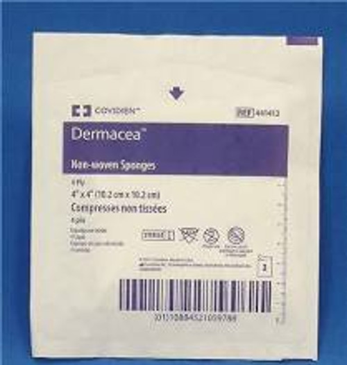 DERMACEA STERILE NON-WOVEN GAUZE SPONGE 4"X4" (PKG/50) CS/24 (MDT-441412) DERMACEA STERILE NON-WOVEN GAUZE SPONGE 4"X4" (PKG/50) CS/24 (MDT-441412)