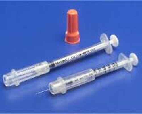 Covidien 8881511110 MONOJECT INSULIN SAFETY SYRINGES, 29G X 1/2" NEEDLE, 1ML Syringe BX/100 (CS5) (MDT-8881511110) Covidien 8881511110 MONOJECT INSULIN SAFETY SYRINGES, 29G X 1/2" NEEDLE, 1ML Syringe BX/100 (CS5) (MDT-8881511110)