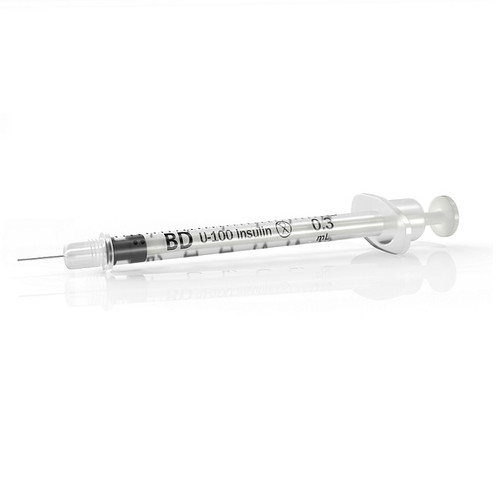 PK/100 INSULIN SYRINGE W/ ULTRA-FINE II NEEDLE 31G x 5/16" 0.3ml SHORT FOR U-100 INSULIN STERILE PK/100 INSULIN SYRINGE W/ ULTRA-FINE II NEEDLE 31G x 5/16" 0.3ml SHORT FOR U-100 INSULIN STERILE
