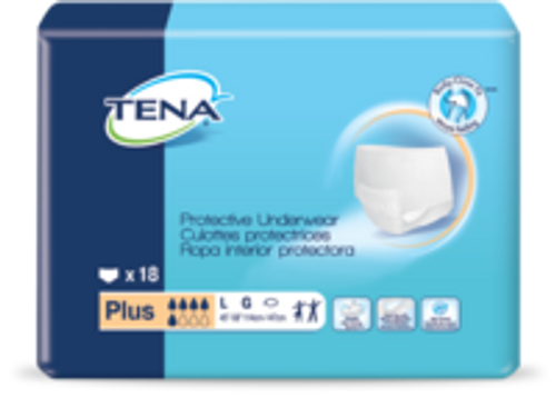 TENA PROTECTIVE UNDERWEAR PLUS, X-LARGE SIZE (14/PKG) CS/4PKG (SCA-72634) TENA PROTECTIVE UNDERWEAR PLUS, X-LARGE SIZE (14/PKG) CS/4PKG (SCA-72634)