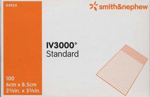 Smith & Nephew 4924 IV3000 STANDARD FIXATION Dressing, SIZE 6CM X 8.5CM BX/100 (SN-4924) Smith & Nephew 4924 IV3000 STANDARD FIXATION Dressing, SIZE 6CM X 8.5CM BX/100 (SN-4924)