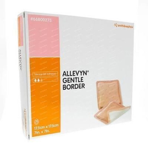 ALLEVYN PLUS ADHESIVE FOAM Dressing, SIZE 17.5CM X 17.5CM BX/10 (SN-66000806) ALLEVYN PLUS ADHESIVE FOAM Dressing, SIZE 17.5CM X 17.5CM BX/10 (SN-66000806)