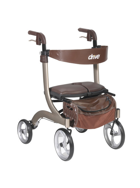 Drive Medical RTL10266CH-HS Nitro DLX Euro Style Walker Rollator in Champagne Drive Medical RTL10266CH-HS Nitro DLX Euro Style Walker Rollator in Champagne