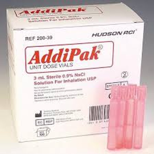 ADDIPAK SALINE SODIUM CHLORIDE SOLUTION UNIT DOSE 15ML PINK BX/48 (HUD 200-69) ADDIPAK SALINE SODIUM CHLORIDE SOLUTION UNIT DOSE 15ML PINK BX/48 (HUD 200-69)