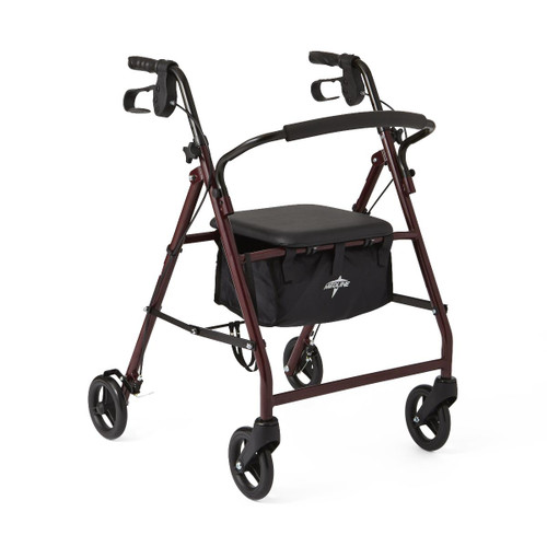 Medline MDS86850ES ROLLATOR,BASIC,STEEL,6",RED