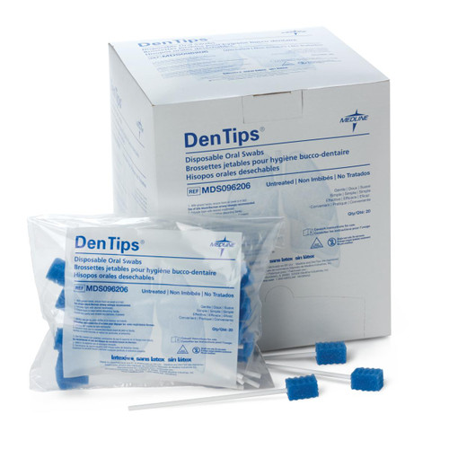 MDS096502 - DenTips Oral Swabsticks,Green 500/CS (Medline MDS096502)