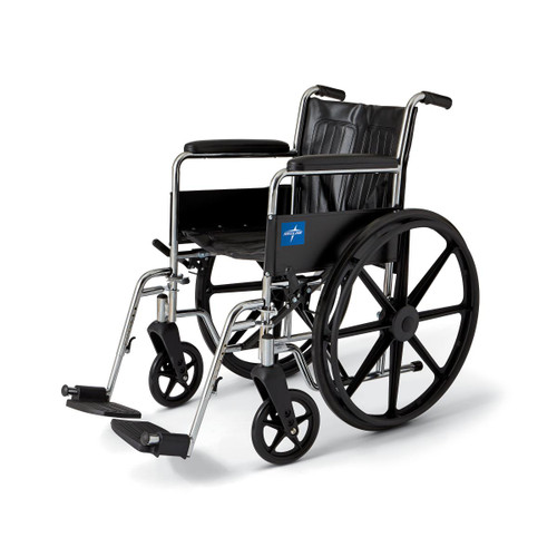 Medline MDS806150D WHEELCHAIR,EXCEL,18,PERM ARM,S/A FOOT EA