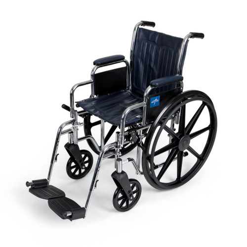 Medline MDS806250N WHEELCHAIR,EXCEL,16,RDLA,S/A FOOT,NVY EA
