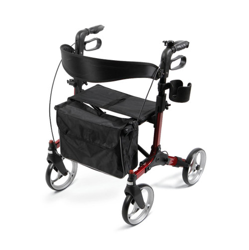 Medline - MDS86870R Momentum Rollator Walker with Seat Cushion