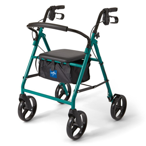 Medline MDS86850EGS8 ROLLATOR, BASIC, STEEL,8,GREEN EA