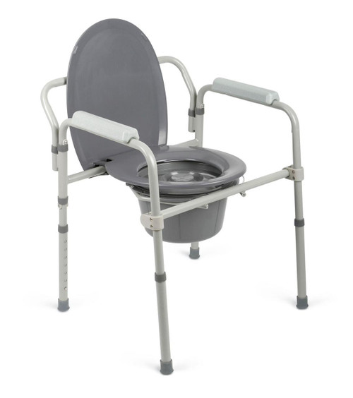 Medline MDS89664EL COMMODE,3-IN-1,STEEL,ELONGATED CS 4/CS