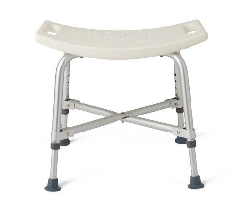 Medline MDS89740AXW ADJUSTABLE BATH BENCH w/o BACK,14-17, 550CAP CS 1/CS
